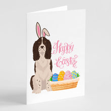 Load image into Gallery viewer, Liver English Springer Spaniel Easter Greeting Cards -  Blank Note Cards – 8-Pack of Artist-Designed Cards with Envelopes
