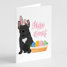 Load image into Gallery viewer, Black French Bulldog Easter Greeting Cards -  Blank Note Cards – 8-Pack of Artist-Designed Cards with Envelopes