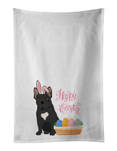 Load image into Gallery viewer, Black French Bulldog Easter White Kitchen Towel Set of 2 Dish Towels