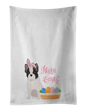 Load image into Gallery viewer, Black and White French Bulldog Easter White Kitchen Towel Set of 2 Dish Towels