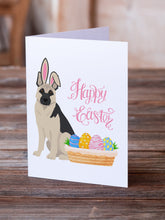 Load image into Gallery viewer, Black and Silver German Shepherd Easter Greeting Cards -  Blank Note Cards – 8-Pack of Artist-Designed Cards with Envelopes