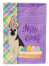 Load image into Gallery viewer, Black and Silver German Shepherd Easter Garden Flag – Decorative Outdoor Yard Flag