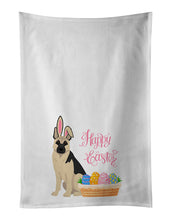 Load image into Gallery viewer, Black and Silver German Shepherd Easter White Kitchen Towel Set of 2 Dish Towels