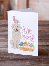 Load image into Gallery viewer, Cream Golden Retriever Easter Greeting Cards -  Blank Note Cards – 8-Pack of Artist-Designed Cards with Envelopes