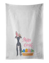Load image into Gallery viewer, Gray Italian Greyhound Easter White Kitchen Towel Set of 2 Dish Towels