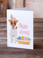 Load image into Gallery viewer, Brown White Smooth Jack Russell Terrier Easter Greeting Cards -  Blank Note Cards – 8-Pack of Artist-Designed Cards with Envelopes