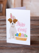 Load image into Gallery viewer, Brown White Wirehair Jack Russell Terrier Easter Greeting Cards -  Blank Note Cards – 8-Pack of Artist-Designed Cards with Envelopes