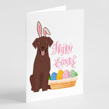 Load image into Gallery viewer, Chocolate Labrador Retriever Easter Greeting Cards -  Blank Note Cards – 8-Pack of Artist-Designed Cards with Envelopes