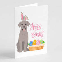 Load image into Gallery viewer, Gray Labrador Retriever Easter Greeting Cards -  Blank Note Cards – 8-Pack of Artist-Designed Cards with Envelopes