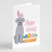 Load image into Gallery viewer, Silver Labrador Retriever Easter Greeting Cards -  Blank Note Cards – 8-Pack of Artist-Designed Cards with Envelopes