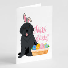 Load image into Gallery viewer, Black Newfoundland Easter Greeting Cards -  Blank Note Cards – 8-Pack of Artist-Designed Cards with Envelopes