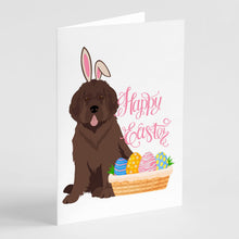 Load image into Gallery viewer, Brown Newfoundland Easter Greeting Cards -  Blank Note Cards – 8-Pack of Artist-Designed Cards with Envelopes