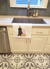 Load image into Gallery viewer, Grey Newfoundland Easter White Kitchen Towel Set of 2 Dish Towels