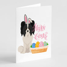 Load image into Gallery viewer, Black and White Papillon Easter Greeting Cards -  Blank Note Cards – 8-Pack of Artist-Designed Cards with Envelopes