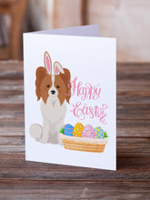 Load image into Gallery viewer, Red and White Papillon Easter Greeting Cards -  Blank Note Cards – 8-Pack of Artist-Designed Cards with Envelopes