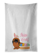 Load image into Gallery viewer, Red Pekingese Easter White Kitchen Towel Set of 2 Dish Towels