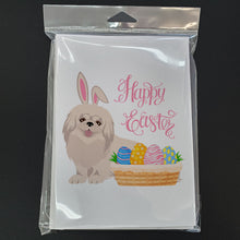 Load image into Gallery viewer, White Pekingese Easter Greeting Cards -  Blank Note Cards – 8-Pack of Artist-Designed Cards with Envelopes
