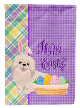 Load image into Gallery viewer, White Pekingese Easter Garden Flag – Decorative Outdoor Yard Flag