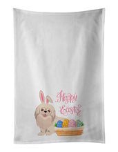 Load image into Gallery viewer, White Pekingese Easter White Kitchen Towel Set of 2 Dish Towels