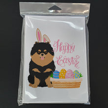 Load image into Gallery viewer, Black and Tan Pomeranian Easter Greeting Cards -  Blank Note Cards – 8-Pack of Artist-Designed Cards with Envelopes