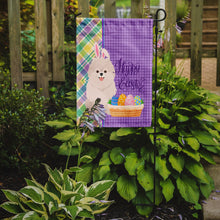 Load image into Gallery viewer, White Pomeranian Easter Garden Flag – Decorative Outdoor Yard Flag