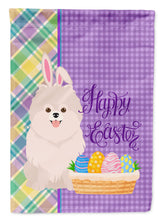 Load image into Gallery viewer, White Pomeranian Easter Garden Flag – Decorative Outdoor Yard Flag