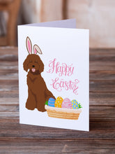 Load image into Gallery viewer, Standard Red Poodle Easter Greeting Cards -  Blank Note Cards – 8-Pack of Artist-Designed Cards with Envelopes