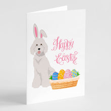 Load image into Gallery viewer, Standard White Poodle Easter Greeting Cards -  Blank Note Cards – 8-Pack of Artist-Designed Cards with Envelopes