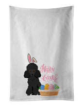 Load image into Gallery viewer, Toy Black Poodle Easter White Kitchen Towel Set of 2 Dish Towels