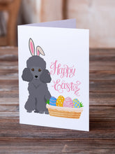 Load image into Gallery viewer, Toy Grey Poodle Easter Greeting Cards -  Blank Note Cards – 8-Pack of Artist-Designed Cards with Envelopes