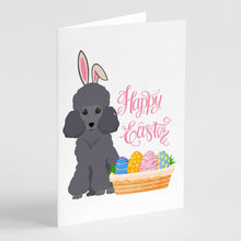 Load image into Gallery viewer, Toy Grey Poodle Easter Greeting Cards -  Blank Note Cards – 8-Pack of Artist-Designed Cards with Envelopes