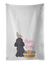 Load image into Gallery viewer, Toy Grey Poodle Easter White Kitchen Towel Set of 2 Dish Towels