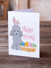 Load image into Gallery viewer, Toy Silver Poodle Easter Greeting Cards -  Blank Note Cards – 8-Pack of Artist-Designed Cards with Envelopes