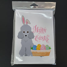 Load image into Gallery viewer, Toy Silver Poodle Easter Greeting Cards -  Blank Note Cards – 8-Pack of Artist-Designed Cards with Envelopes