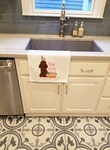 Load image into Gallery viewer, Toy Red Poodle Easter White Kitchen Towel Set of 2 Dish Towels