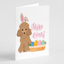 Load image into Gallery viewer, Toy Apricot Poodle Easter Greeting Cards -  Blank Note Cards – 8-Pack of Artist-Designed Cards with Envelopes