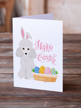 Load image into Gallery viewer, Toy White Poodle Easter Greeting Cards -  Blank Note Cards – 8-Pack of Artist-Designed Cards with Envelopes