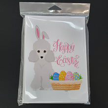 Load image into Gallery viewer, Toy White Poodle Easter Greeting Cards -  Blank Note Cards – 8-Pack of Artist-Designed Cards with Envelopes