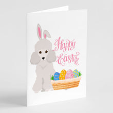 Load image into Gallery viewer, Toy White Poodle Easter Greeting Cards -  Blank Note Cards – 8-Pack of Artist-Designed Cards with Envelopes