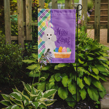 Load image into Gallery viewer, Toy White Poodle Easter Garden Flag – Decorative Outdoor Yard Flag