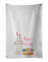 Load image into Gallery viewer, Toy White Poodle Easter White Kitchen Towel Set of 2 Dish Towels
