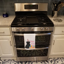 Load image into Gallery viewer, Black Pug Easter White Kitchen Towel Set of 2 Dish Towels