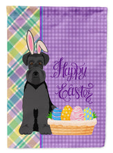 Load image into Gallery viewer, Black Natural Ears Schnauzer Easter Garden Flag – Decorative Outdoor Yard Flag