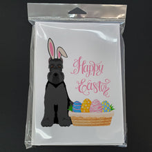 Load image into Gallery viewer, Black Schnauzer Easter Greeting Cards -  Blank Note Cards – 8-Pack of Artist-Designed Cards with Envelopes