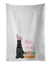 Load image into Gallery viewer, Black Schnauzer Easter White Kitchen Towel Set of 2 Dish Towels