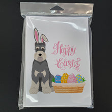 Load image into Gallery viewer, Salt Pepper Schnauzer Easter Greeting Cards -  Blank Note Cards – 8-Pack of Artist-Designed Cards with Envelopes