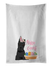 Load image into Gallery viewer, Black Scottish Terrier Easter White Kitchen Towel Set of 2 Dish Towels