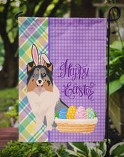Load image into Gallery viewer, Blue Merle Sheltie Easter Garden Flag – Decorative Outdoor Yard Flag