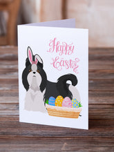 Load image into Gallery viewer, Black and White Shih Tzu Easter Greeting Cards -  Blank Note Cards – 8-Pack of Artist-Designed Cards with Envelopes