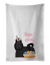 Load image into Gallery viewer, Black Shih Tzu Easter White Kitchen Towel Set of 2 Dish Towels